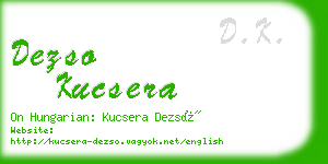 dezso kucsera business card